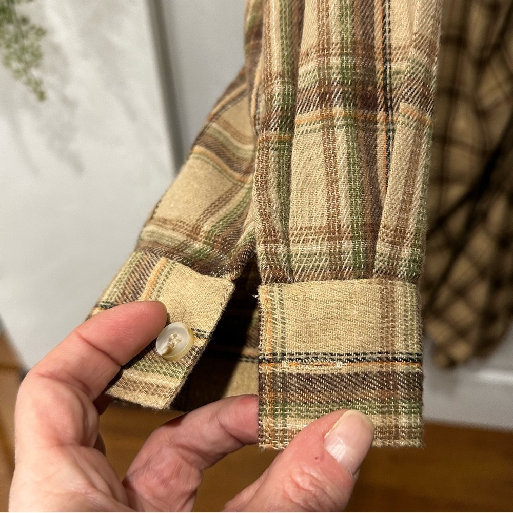 Lulus Seasonal Spirit Plaid Ruched Midi Dress Size XL Taupe Brown - Picture 5 of 11